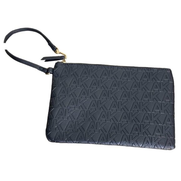 ANNE KLEIN Womens Black Wristlet Zipper Wallet Purse Clutch - Picture 2 of 8